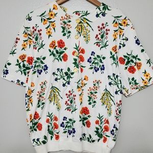 Vintage Wildflower Floral Cotton Bug Print Shirts